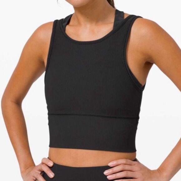 Lululemon power pivot tank black size 4 - Picture 1 of 4